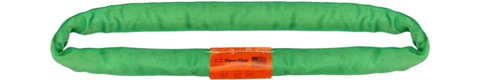 TwinTex Green Round Sling with Tag for Lifting